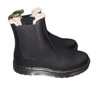 NEW Without Box Dr. Martens Black Dorrian FL Leonore Faux Fur Cuff Combat Boots 6 37 thumbnail 6