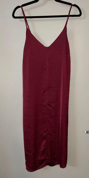 Forever 21 maroon slip dress thumbnail 1