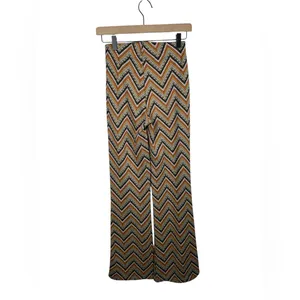 Urban Outfitters Chevron Knit Flare Pants Small Brown 70s Boho Y2K thumbnail 3
