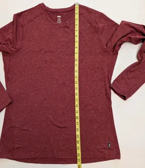 Rei Co Op Base Layer Womens Sz L Red Outdoor Hiking Gorpcore Long Sleeve Shirt thumbnail 3