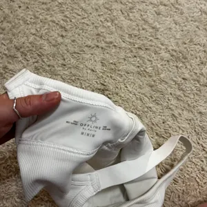 Aerie Offline By White Ribbed Sport Bra Size Medium thumbnail 3