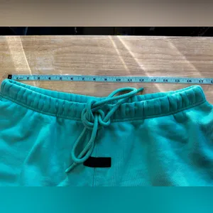 1019. Fear of God Essentials Fleece Running Short 'Mint Leaf' men sz large thumbnail 3