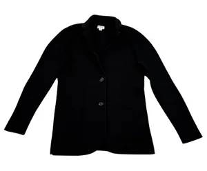 J.Crew Sweater Blazer Womens Small Black‎ Sophie Open Front Knit G9309 Jacket thumbnail 1