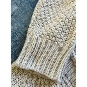 Reborn J Ivory Cable Knit Open Front Cardigan Women's Large thumbnail 6