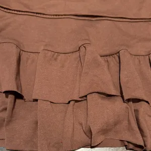 Brown Ruffled Women's Skirt Size M thumbnail 2