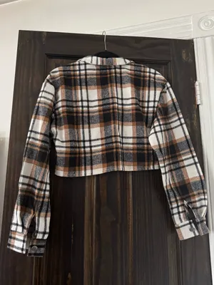 Cropped Plaid Button thumbnail 4
