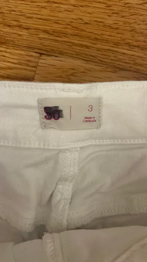 White Jean Skirt Size 2 thumbnail 2