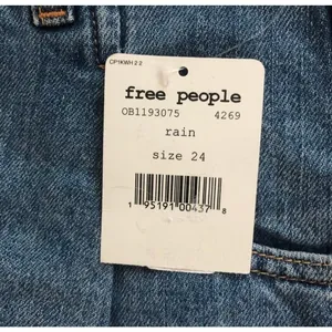 NWT Free People Denim Cosmico Flirt Skirt Size 24 thumbnail 4