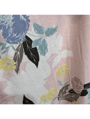 Torrid Super Soft Light Pink Floral Cold Shoulder Ruffles Top Size 0 (12) thumbnail 7