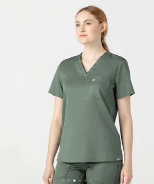 Spruce Green TENCEL™ Sal‎ ‎ Essential Scrub Top thumbnail 2