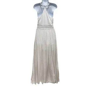Pink Lily‎ Boho Cottage Maxi Dress M White Lace Waist Fairy Ethereal Festival thumbnail 2