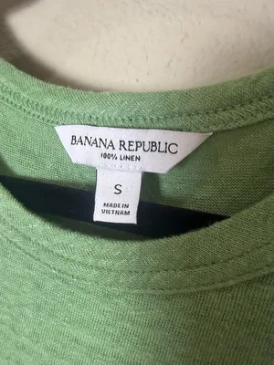 Banana Republic 100% Linen Super Soft Tank Top Size Small Light Green thumbnail 3