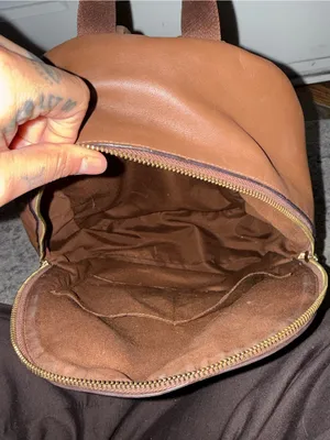 Coach Signature Canvas Backpack in Brown and Tan thumbnail 3