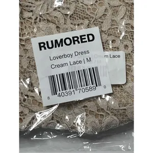 Rumored Loverboy Mini Dress Cream Lace‎ MEDIUM Lacy Feminine Open Back Croquette thumbnail 10