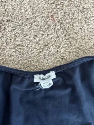 Garage Crop Top Short Sleeve Navy thumbnail 3