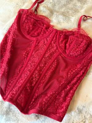 Out From Under Urban Outfitters Red Corset Small thumbnail 4