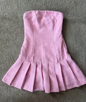 All In Favor Strapless Pink Mini Dress thumbnail 1