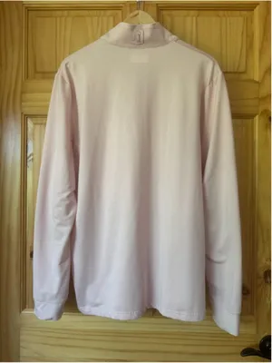 PGA Tour Light Pink striped Quarter-Zip Pullover size medium thumbnail 7