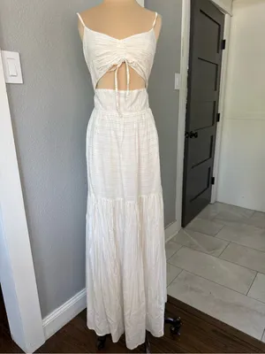 NWT Revolve L*Space Zuri Maxi Dress in Cream Size XL thumbnail 3