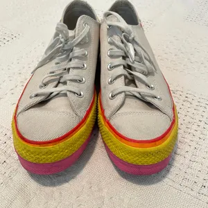 Converse platform rainbow Chuck Taylor All Star Sneakers 9.5 SHELF 5021 thumbnail 5