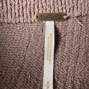 Free People Ottoman Slouchy Tunic Sweater Mauve Cowl Neck Small thumbnail 6