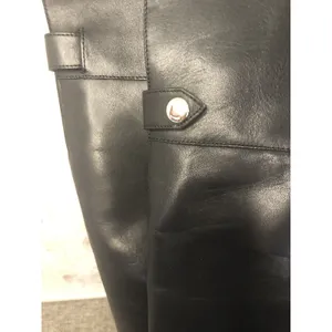 INC International Concepts Boots Womens Size 5 Tall Black Leather Rider Side Zip thumbnail 6