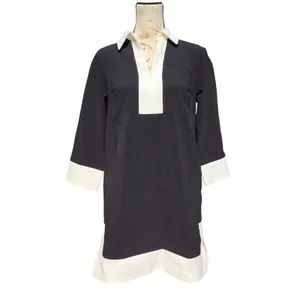 Anthropologie English Factory NWT 41P Black White Colorblock Collared Shift‎ Mini Dress XS thumbnail 4