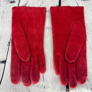 Isotoner Aris 115 Gloves Women's Size M Red Suede Leather thumbnail 2