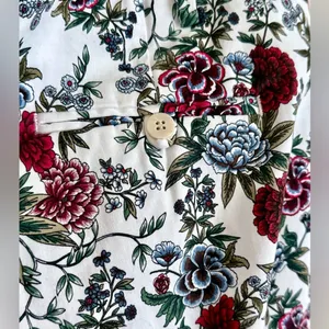 Zara Basics Floral Printed Trouser Pants - Womens Size 8 thumbnail 11