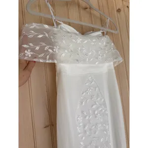 NWT Lulus Beloved Beginning White Embroidered Off-the-Shoulder Maxi Dress Sz XS thumbnail 7