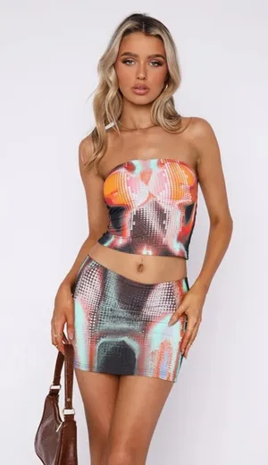 White Fox Coming Back Mini Skirt / Top Jupiter thumbnail 1
