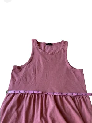 J.Crew Knit Cutaway Tank Maxi Dress in a faded dusty pink shade. thumbnail 6