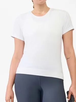Athleta White Athletic Short Sleeve Tee thumbnail 1
