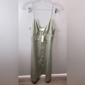 Sachin & Babi BHLDN NWT Maren‎ Midi Green Dress Size 10 thumbnail 2