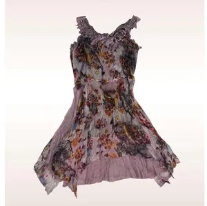 Vintage Silk Butterfly Fairy Princess Floral Top/Mini Dress thumbnail 1