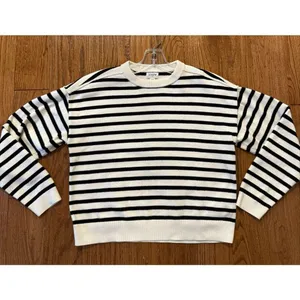 J.Crew striped crewneck exposed seam sweater xs thumbnail 7