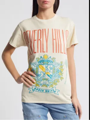 Beverly Hills rodeo drive vintage retro tee t-shirt graphic tee medium thumbnail 1