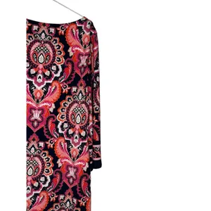 JH Womens Dress Shift Midi Long Sleeve Paisley Lined‎ Stretch Crew Neck Medium thumbnail 9