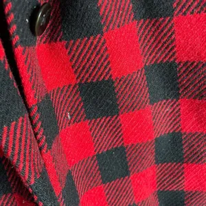 Vintage GAP Christmas Holiday Wool Blend Plaid Buffalo Check Red Black Blazer L‎ thumbnail 9