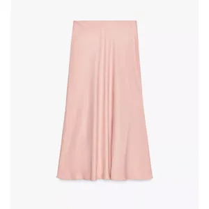 Zara NWT satin pink midi skirt thumbnail 9