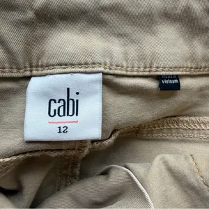 CAbi Captain Pants 4510 Womens 12 Khaki Cargo Patchwork Straight Utility thumbnail 6