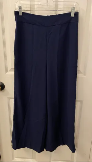 Madewell Dark Navy Wide-Leg Pants thumbnail 1