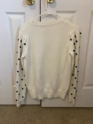Polka Dot Sweater Pink Lily Cream Textured thumbnail 3