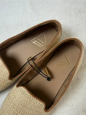 AEROSOLES Beige Woven Slip-On Loafers woven raffia thumbnail 2