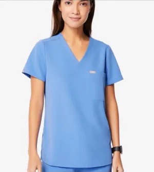Figs V-Neck Short Sleeve Tee Figs Catarina One Pocket Scrub Top Light Blue XS thumbnail 1