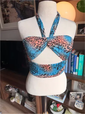 I.am.Gia animal print halter top thumbnail 3