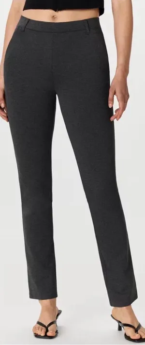 Quince Ultra-Stretch Ponte Straight Leg Pants Charcoal Grey Office thumbnail 1