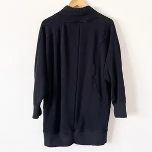 Athleta Cozy Karma 1/4 Zip Black Funnel Neck Athleisure Sweatshirt Dress thumbnail 8