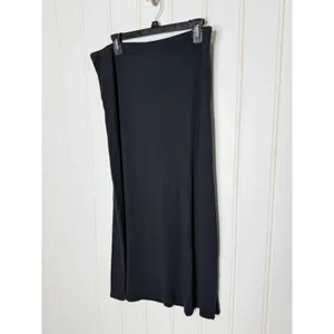 Aerie Women Black Beachwalk Ribbed Ruched Side Slit Midi Skirt XL NWT thumbnail 7