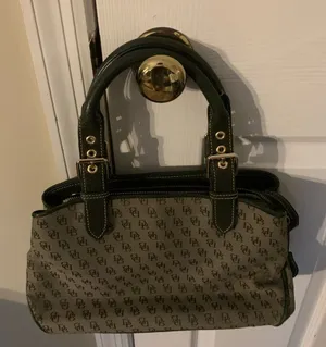 Dooney &‎ Bourke Green and Tan Handbag thumbnail 1